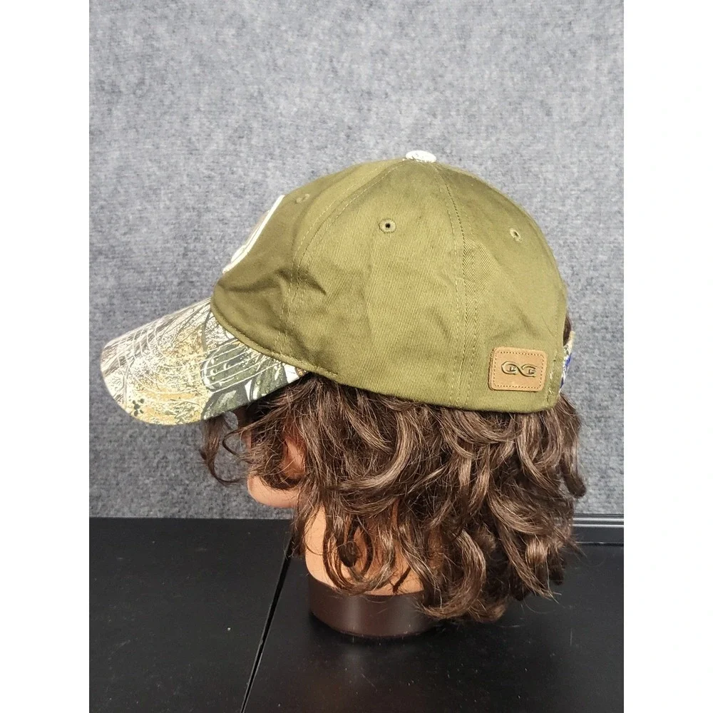 GameGuard Outdoors Hat Men OS Olive Green Embroidered Logo Camo Bill Hunting Cap